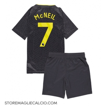 Everton Dwight McNeil #7 Maglia Gara Trasferta Repliche 2024-25 Bambino Maniche Corte